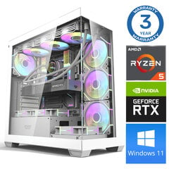 INTOP Ryzen 5 7500F 32GB DDR5 1TB SSD M.2 NVME+2TB RTX4070 SUPER 12GB WIN11 kaina ir informacija | Stacionarūs kompiuteriai | pigu.lt