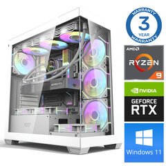 INTOP Ryzen 9 5900X 64GB DDR5 1TB SSD M.2 NVME RTX4070 SUPER 12GB Win11 kaina ir informacija | Stacionarūs kompiuteriai | pigu.lt