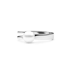 Женское серебряное кольцо с жемчугом Brasco 52097 52097-17.5 цена и информация | Кольца | pigu.lt