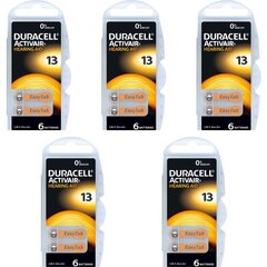 DURACELL ACTIVAIR elementai klausos aparatams 13 PR48 30 vnt. kaina ir informacija | Elementai | pigu.lt