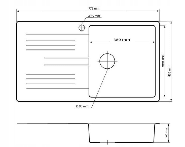 Granitan ūkinė kriauklė virtuvės maišytuvas sifonas Flex kaina ir informacija | Virtuvinės plautuvės | pigu.lt