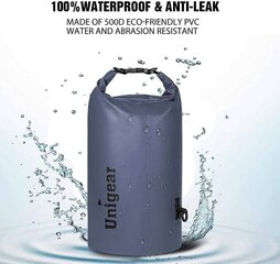 "Unigear Dry Bag", pilka, 2L, neperšlampama kuprinė kaina ir informacija | Dviratininkų kuprinės | pigu.lt