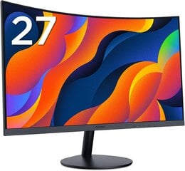 KOORUI Curved Monitor 27 Inch kaina ir informacija | Monitoriai | pigu.lt