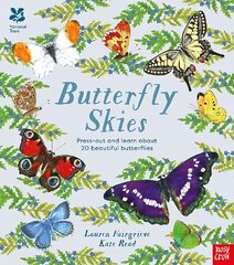 National Trust: Butterfly Skies: Press out and learn about 20 beautiful butterflies kaina ir informacija | Knygos paaugliams ir jaunimui | pigu.lt