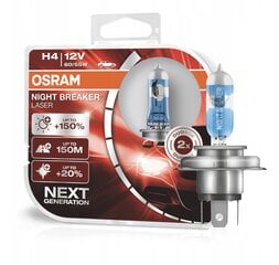 Автомобильные лампы Osram H4, 2 шт. цена и информация | Автомобильные лампочки | pigu.lt