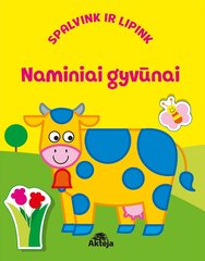 Naminiai gyvūnai. Spalvink ir lipink kaina ir informacija | Spalvinimo knygelės | pigu.lt