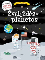 Lipdukų atlasas. Žvaigždės ir planetos (su plakatu) kaina ir informacija | Spalvinimo knygelės | pigu.lt