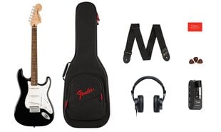 Elektrinės gitaros komplektas Fender Affinity Strat + Mustang Micro + HD9 kaina ir informacija | Gitaros | pigu.lt