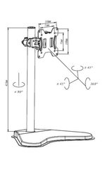 Monitoriaus stalo stovas OMB TABLE BASE, 15"-32", 8 kg, 100x100 mm kaina ir informacija | Televizorių laikikliai, tvirtinimai | pigu.lt