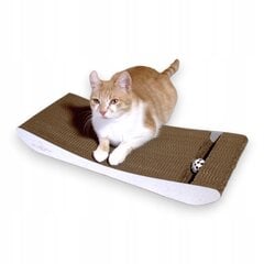 CARDBOARD CARDBOARD LANDLING DRAPK Mruu&amp;Pruu 58.5x6.6x24 cm WHITE цена и информация | Когтеточки | pigu.lt