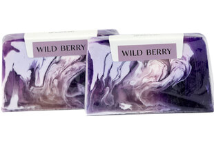 Rankų darbo Glicerino muilas Wild Berry, Greenum, 2gab. x 100 g kaina ir informacija | Muilai | pigu.lt