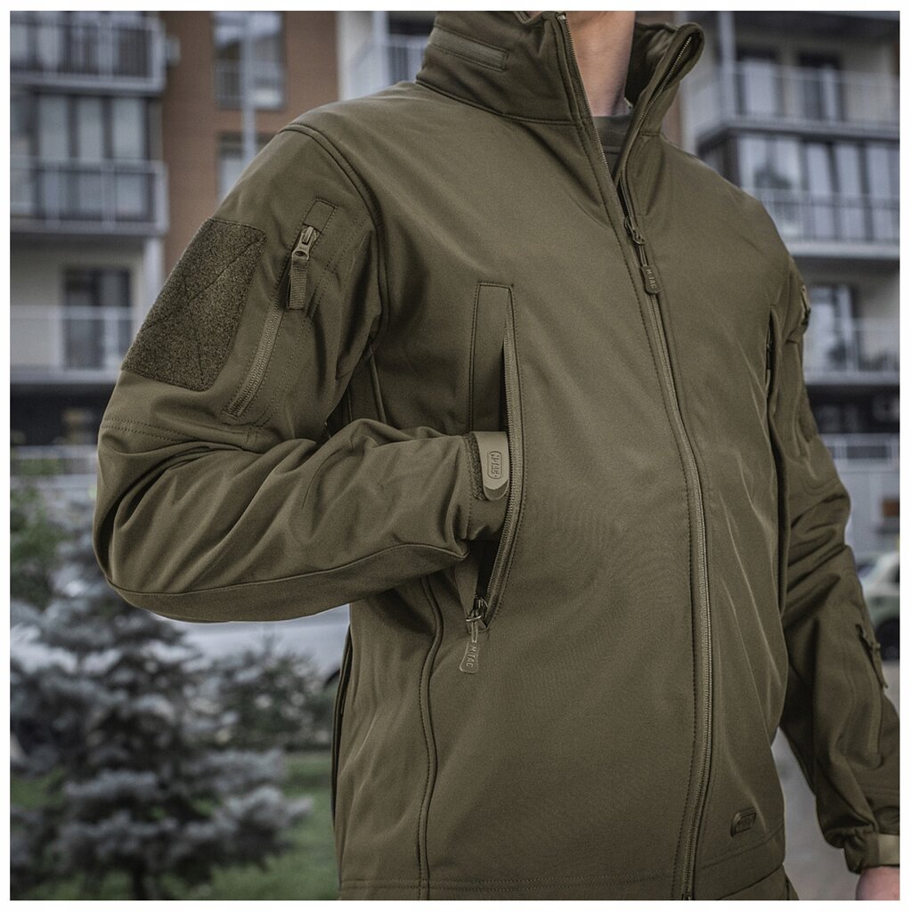 Vyriška striukė, M-Tac, Softshell, Olive kaina ir informacija | Vyriškos striukės | pigu.lt