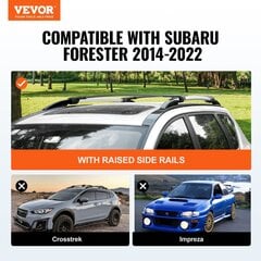 Рейлинги для крыши Subaru Forester 2014-2022 Vevor цена и информация | Поперечины для багажника | pigu.lt