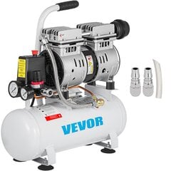 Suspausto oro kompresorius Vevor, 9L, 550W, 1440 aps./min kaina ir informacija | Kompresoriai | pigu.lt