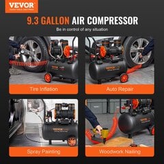 Компрессор сжатого воздуха Vevor, 1800W, 35L цена и информация | Компрессоры | pigu.lt