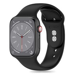 TECH-PROTECT SILIKONINIS APPLE WATCH 4 | 5 | 6 | 7 | 8 | 9 | SE (38 | 40 | 41 MM) JUODAS kaina ir informacija | Išmaniųjų laikrodžių ir apyrankių priedai | pigu.lt