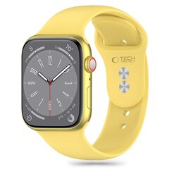 TECH-PROTECT SILIKONINIS APPLE WATCH 4 | 5 | 6 | 7 | 8 | 9 | SE (38 | 40 | 41 MM) KANARĖLĖS GELTONOS SPALVOS kaina ir informacija | Išmaniųjų laikrodžių ir apyrankių priedai | pigu.lt