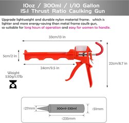 iLitLuk silikoninis pistoletas kaina ir informacija | Mechaniniai įrankiai | pigu.lt