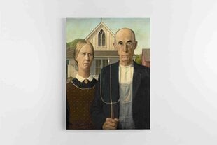 Grant Wood - American Gothic (Amerikietiška Gotika) kaina ir informacija | Reprodukcijos, paveikslai | pigu.lt