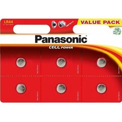 Panasonic šarminė mikrobaterija 1.5V LR44 6vnt kaina ir informacija | Elementai | pigu.lt