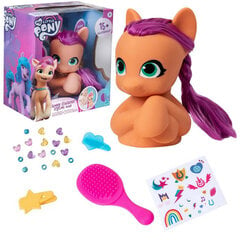 Ponio karčių modeliavimo galva + aksesuarai Mano Mažasis Ponis My Little Pony Sunny, ZA5430 kaina ir informacija | Žaislai mergaitėms | pigu.lt