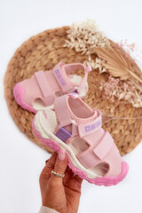 Girls' Sandals with Velcro Big Star NN374238 Pink 30421-18 kaina ir informacija | Sportiniai bateliai, kedai moterims | pigu.lt