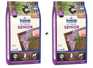 Bosch Petfood Senior visų veislių pagyvenusiems šunims, 1kg+1kg kaina ir informacija | Sausas maistas šunims | pigu.lt