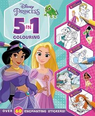 Disney Princess: 5 in 1 Colouring kaina ir informacija | Knygos mažiesiems | pigu.lt