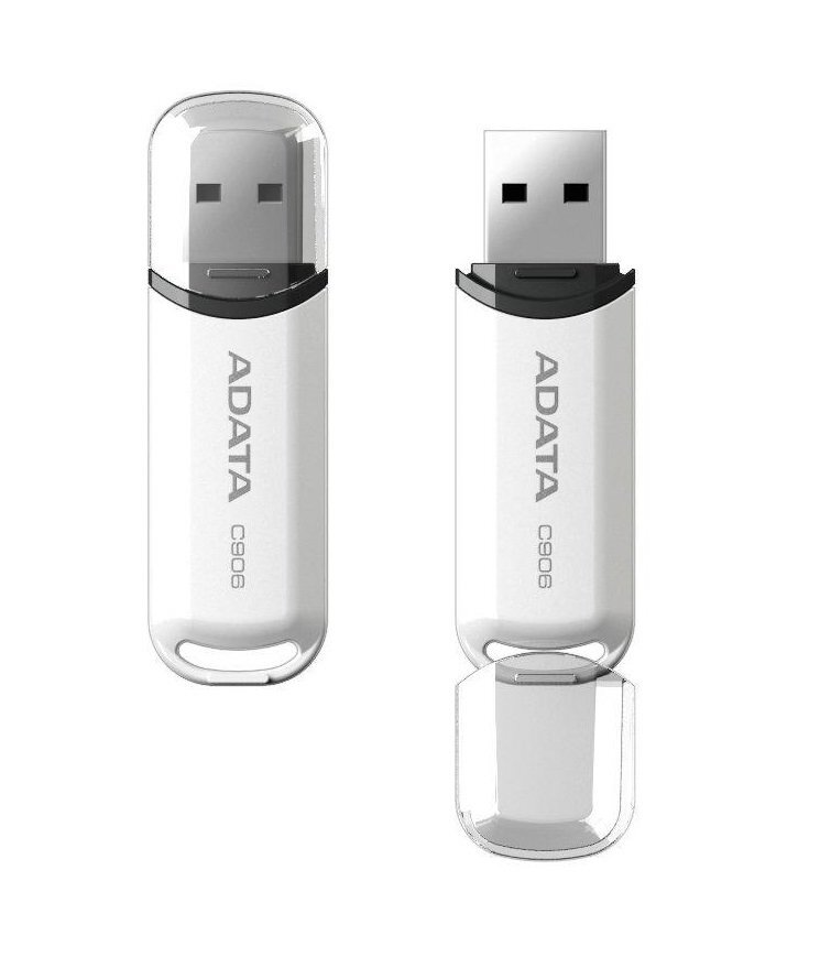 Atmintinė A-data C906 8GB, USB 2.0, Balta цена и информация | USB laikmenos | pigu.lt