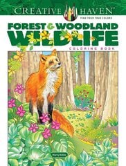 Creative Haven Forest & Woodland Wildlife Coloring Book kaina ir informacija | Knygos mažiesiems | pigu.lt