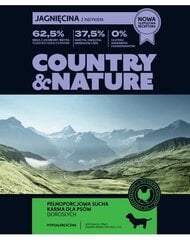 Country&Nature visų veislių suaugusiems šunims su ėriena ir kalakutiena, 9 kg kaina ir informacija | Sausas maistas šunims | pigu.lt