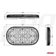 Magnetinis blykstė 48 smd led 12-24V kaina ir informacija | Auto reikmenys | pigu.lt