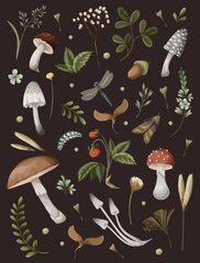 Mushroom Lined Journal kaina ir informacija | Užsienio kalbos mokomoji medžiaga | pigu.lt