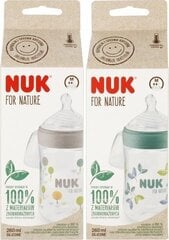 Бутылочка Nuk Nature Sense, 0 мес+, 260 мл цена и информация | Бутылочки и аксессуары | pigu.lt