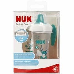 Gertuvė NUK Trainer Cup, žalia, 6+ mėn, 230 ml kaina ir informacija | Buteliukai kūdikiams ir jų priedai | pigu.lt