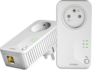 Adapteris Strong CPL 600Mbps, 2 vnt. kaina ir informacija | Elektros jungikliai, rozetės | pigu.lt