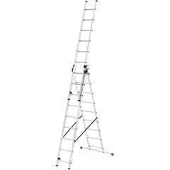 ProfiStep Combi kopėčios / aliuminis / 3x12 laiptelių kaina ir informacija | Buitinės kopėčios, rampos | pigu.lt