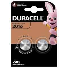 DURACELL elementai CR2016 LITHIUM , 2vnt kaina ir informacija | Elementai | pigu.lt