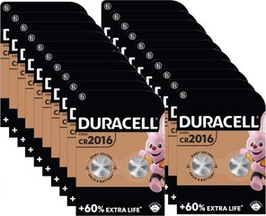 DURACELL elementai CR2016 LITHIUM , 40vnt kaina ir informacija | Elementai | pigu.lt