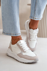 Women's Platform Sneakers Made Of Eco Leather White Issatta 32950-21 цена и информация | Спортивная обувь, кроссовки для женщин | pigu.lt