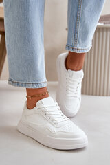 Classic Women's Sneakers Made Of Eco Leather White Meriora 32959-21 цена и информация | Спортивная обувь, кроссовки для женщин | pigu.lt