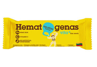 Hematogenas VITA+ su sėmenimis, 50 g kaina ir informacija | Saldumynai | pigu.lt