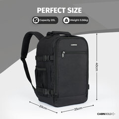 CABINHOLD Unisex Backpack BCN Kuprinės Juoda , kaina ir informacija | Kuprinės ir krepšiai | pigu.lt