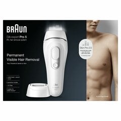 Braun Silk-expert Pro PL5145 Intensyvaus pulso šviesa (IPL) Balta kaina ir informacija | Epiliatoriai | pigu.lt