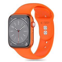 TECH-PROTECT SILIKONINIS APPLE WATCH 4 | 5 | 6 | 7 | 8 | 9 | SE (38 | 40 | 41 MM) RYŠKIAI ORANŽINIS kaina ir informacija | Išmaniųjų laikrodžių ir apyrankių priedai | pigu.lt