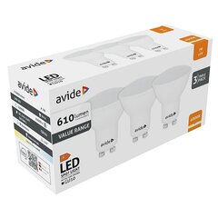 LED lemputė Avide, 7W, GU10, 4000K, 3 vnt kaina ir informacija | Elektros lemputės | pigu.lt