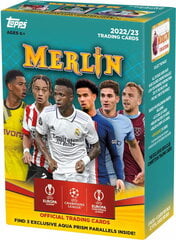 Futbolo kortelės Topps Merlin Chrome Uefa Club Competitions 2022/2023, 8 x 4 vnt. kaina ir informacija | Kolekcinės kortelės | pigu.lt