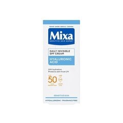 Apsauginis dieninis veido kremas Mixa Daily Invisible SPF Cream SPF50, 50 ml kaina ir informacija | Kremai nuo saulės | pigu.lt