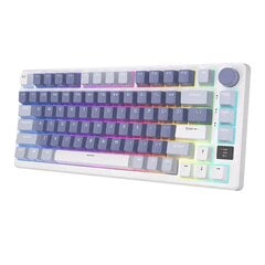 Royal Kludge RK M75 Silver Switches Taro Milk Belaidė Žaidimų klaviatūra (Balta) kaina ir informacija | Klaviatūros | pigu.lt