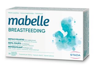 Maisto papildas maitinančioms Mabelle Breastfeeding, 30 kaps. цена и информация | Витамины, пищевые добавки, препараты для хорошего самочувствия | pigu.lt